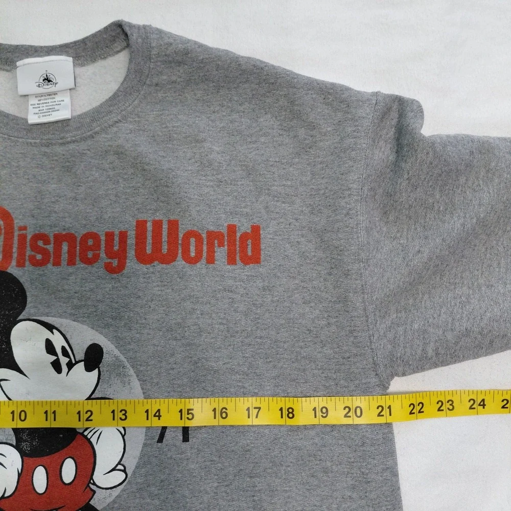 Disney World Mickey Mouse 1971 Sweatshirt Mens Medium Gray Pullover Fleece
